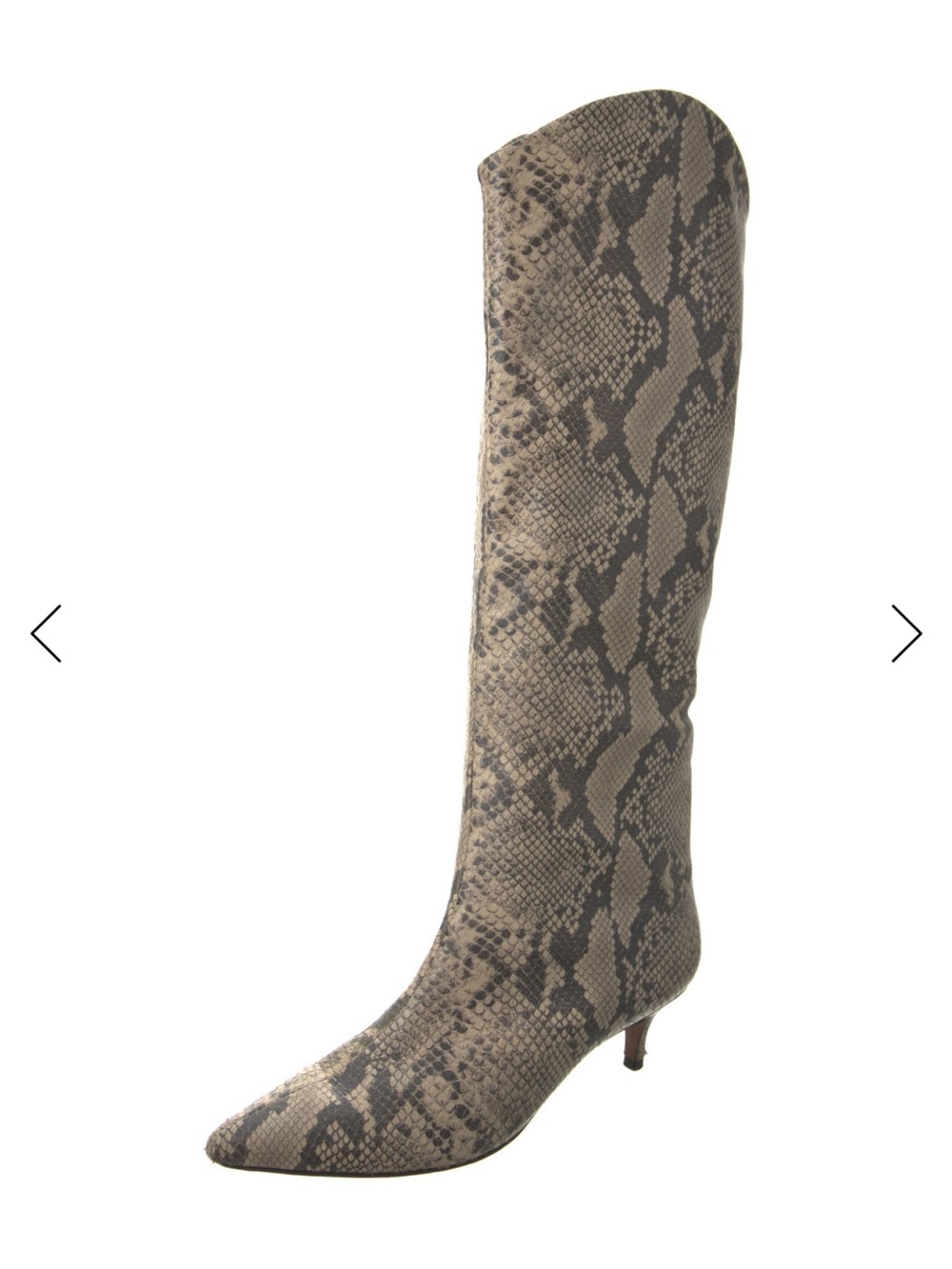 Schutz Maryana Snakeskin Print Boots Size 9